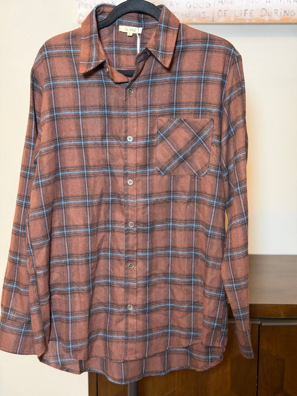 La Miel Plaid Flannel Shirt - New